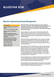 Produktblatt zum Engineering Change Management (ECM) in Bluestar, Vorschaubild