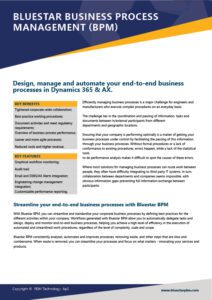 Produktblatt zum Business Process Management (BPM) in Bluestar, Vorschaubild