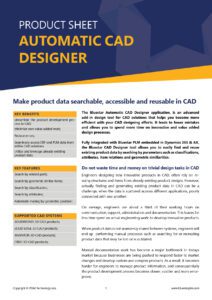 Bluestar Automatic CAD Designer Product Sheet Thumbnail